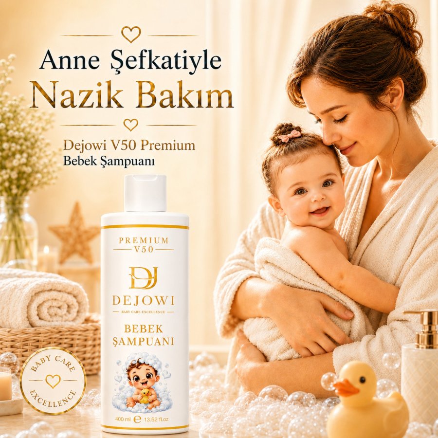 Dejowi V50 Premium Nem ve Vitamin Destekli Hassas Bebek Şampuanı 400ml resmi