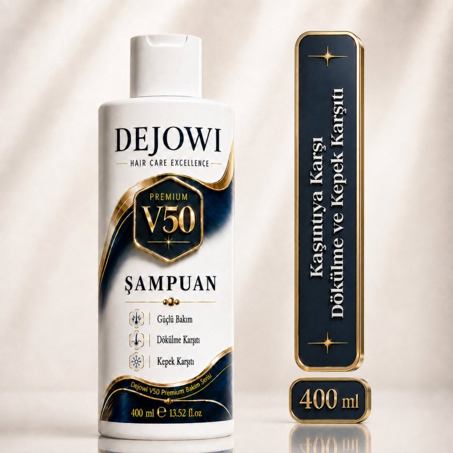 Dejowi V50 Premium Dökülme ve Kepek Karşıtı Şampuan 400 ml SLS/SLES İçermez resmi